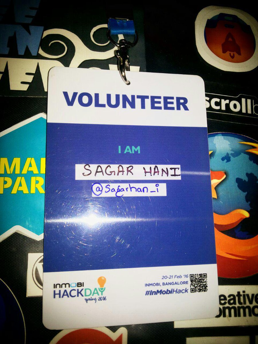 Sherriekxija's tweet photo. #funhack https://t.co/YIx8mmTFUu One more ID card to add into my collection!
#InMobiHack #HackDay https://t.co/UYvMrBHK72