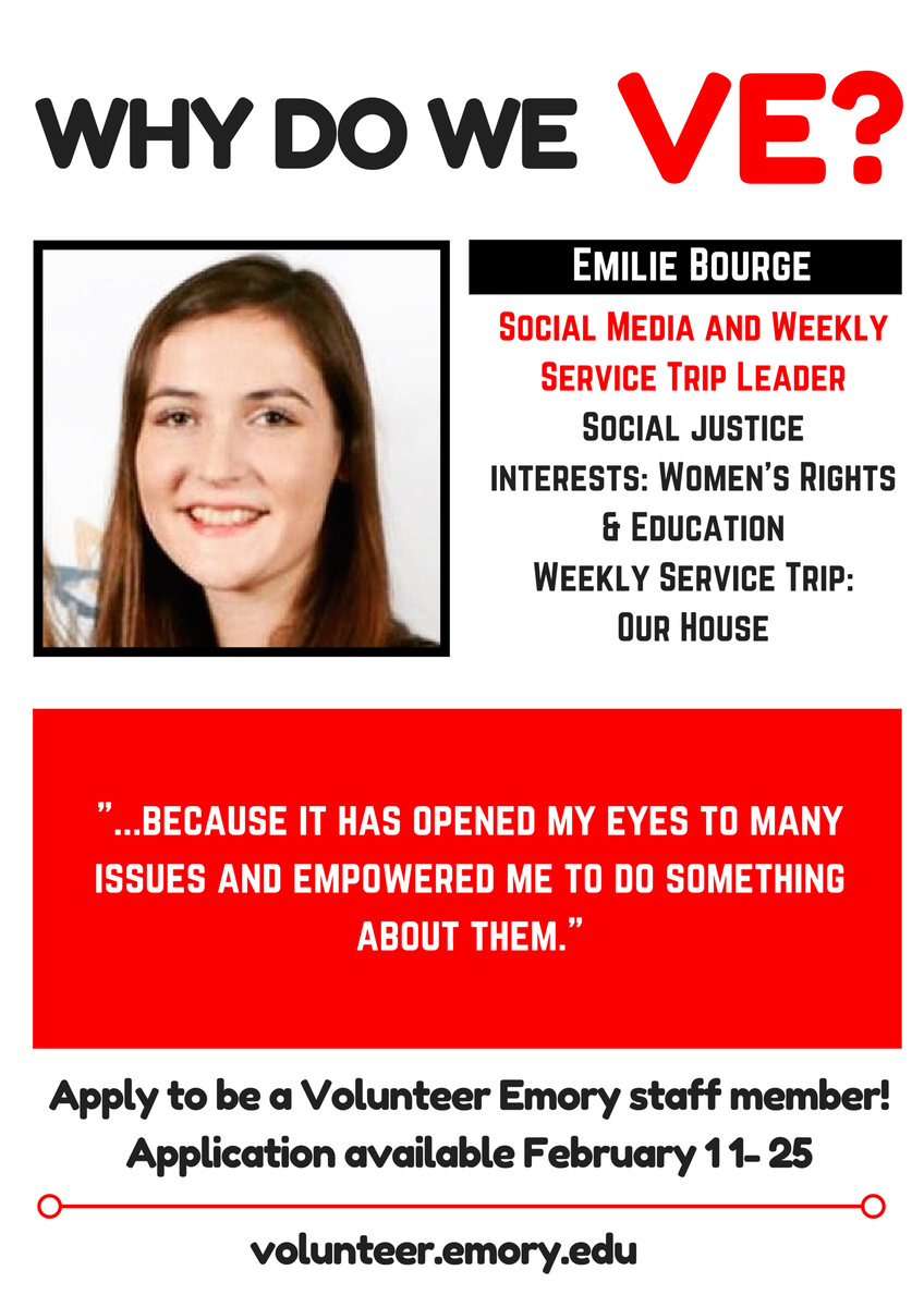 VolunteerEmory's tweet photo. Meet another one of our awesome staff members! THREE more days until the application is due! https://t.co/le1fMPMxSP https://t.co/JJlHDj7NQ9