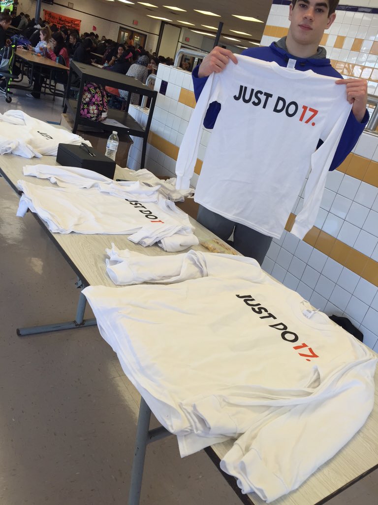 2017hawks's tweet photo. REMINDER!! Class t-shirts are available this week at all lunches for $10!!!! #JUSTDO17 https://t.co/qQXS6bpahd