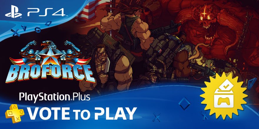 Broforce gana Vote to Play y se convierte en el primer juego gratis de PS  Plus de marzo para PS4