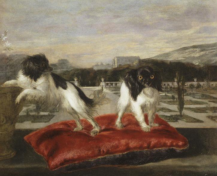Museate4's tweet photo. [ILUSTRACIONES del día] Dos perros pequeños (King Charles) en la terraza de un jardin.
-Laura.A. y Laura.D. https://t.co/pPqbbO3NBw