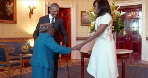 HuffPostWomen's tweet photo. Watch this 106-year-old woman turn her White House visit into a straight up dance party https://t.co/b0eiCPecbr https://t.co/7uRffv2f4a