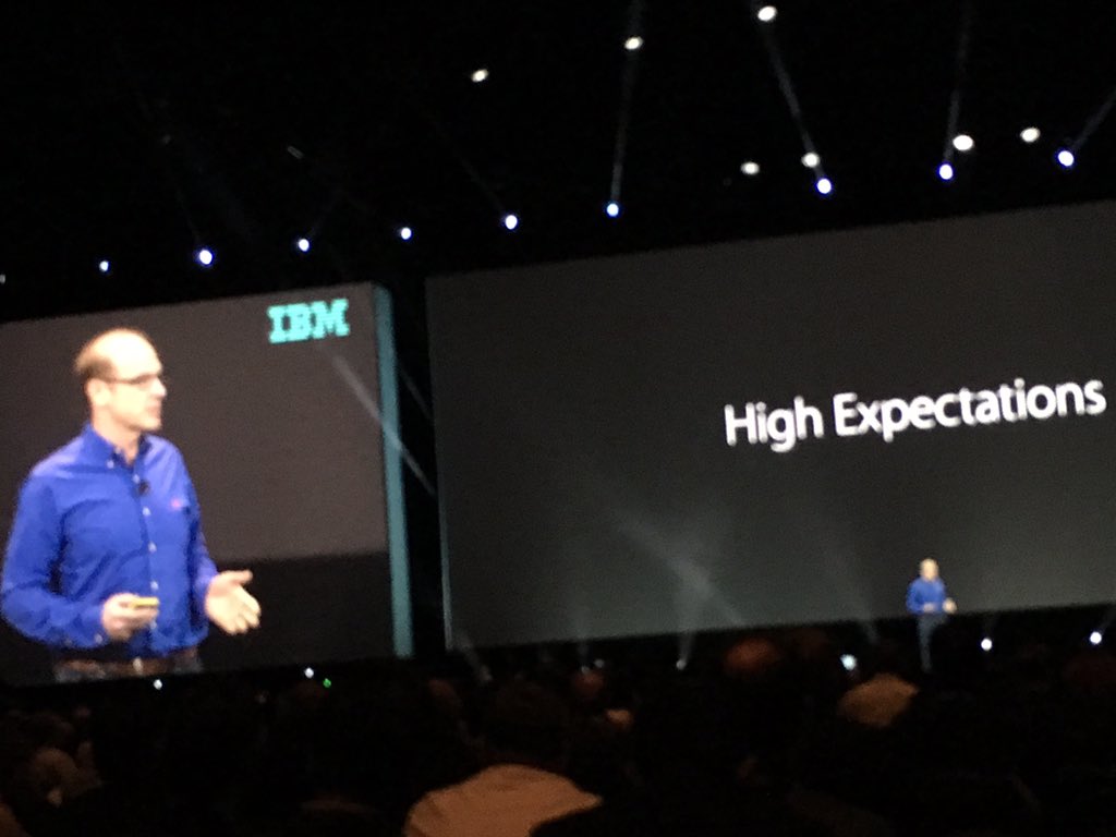 Mainsah's tweet photo. Brian Croll: developers have high expectations. #security, #innovation, #easyofuse #NativeApps #ibminterconnect https://t.co/G0ol5SP4CM