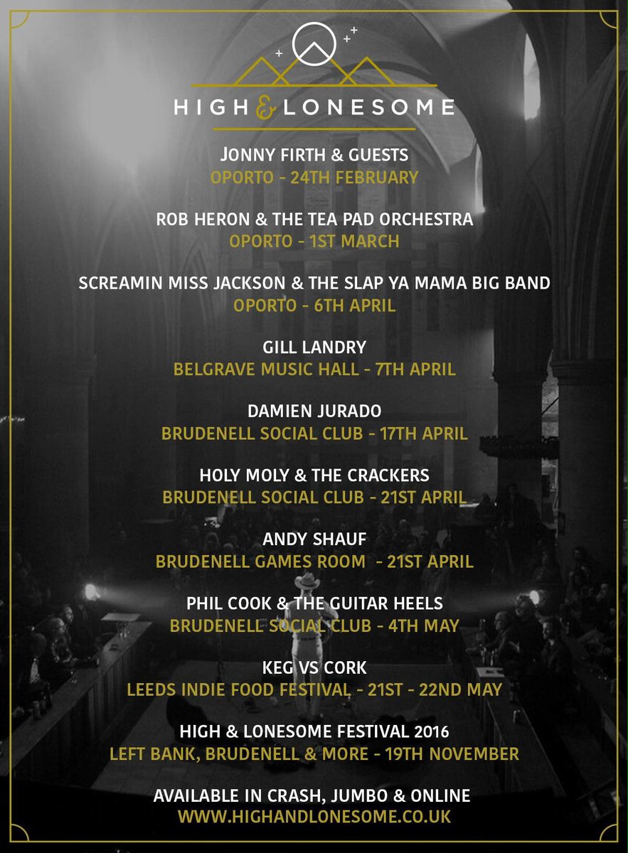 Big shows coming up <a href="/Oportobar/">Oporto</a> <a href="/Belgrave_Leeds/">𝖇𝖊𝖑𝖌𝖗𝖆𝖛𝖊 𝖒𝖚𝖘𝖎𝖈 𝖍𝖆𝖑𝖑</a> &amp; <a href="/Nath_Brudenell/">Nath Brudenell</a>
Tix in shops and via musicglue.com/high-and-lones… #Leeds