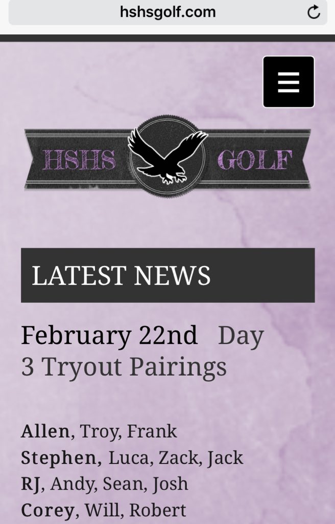 Final day of tryouts pairings!