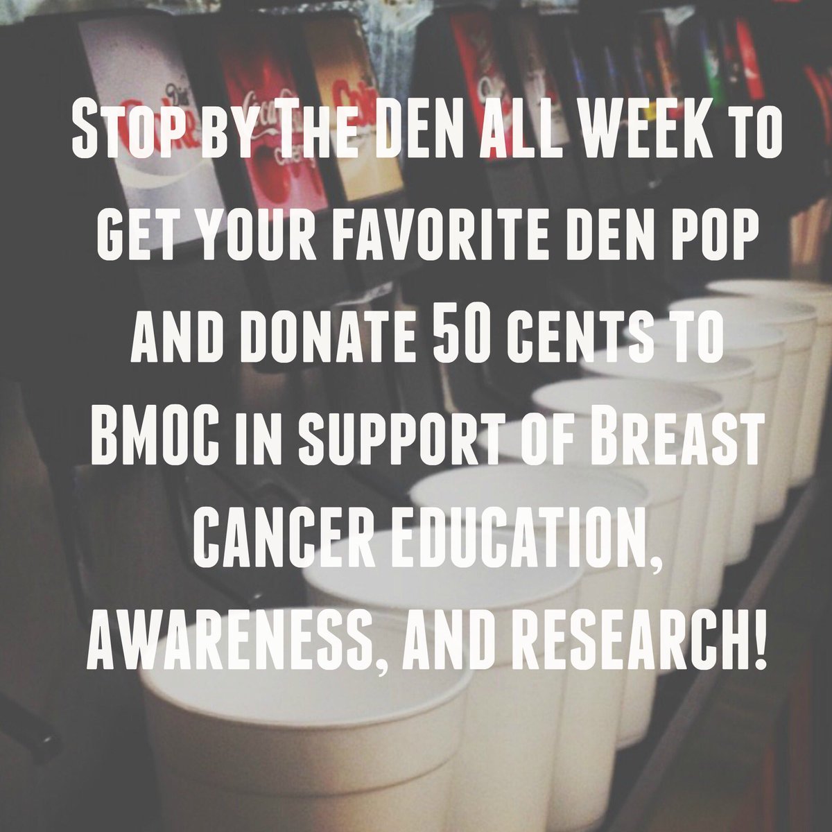 Don't forget to come out to the Discount Den ALL week to support BMOC &amp; the fight against breast cancer 🎀