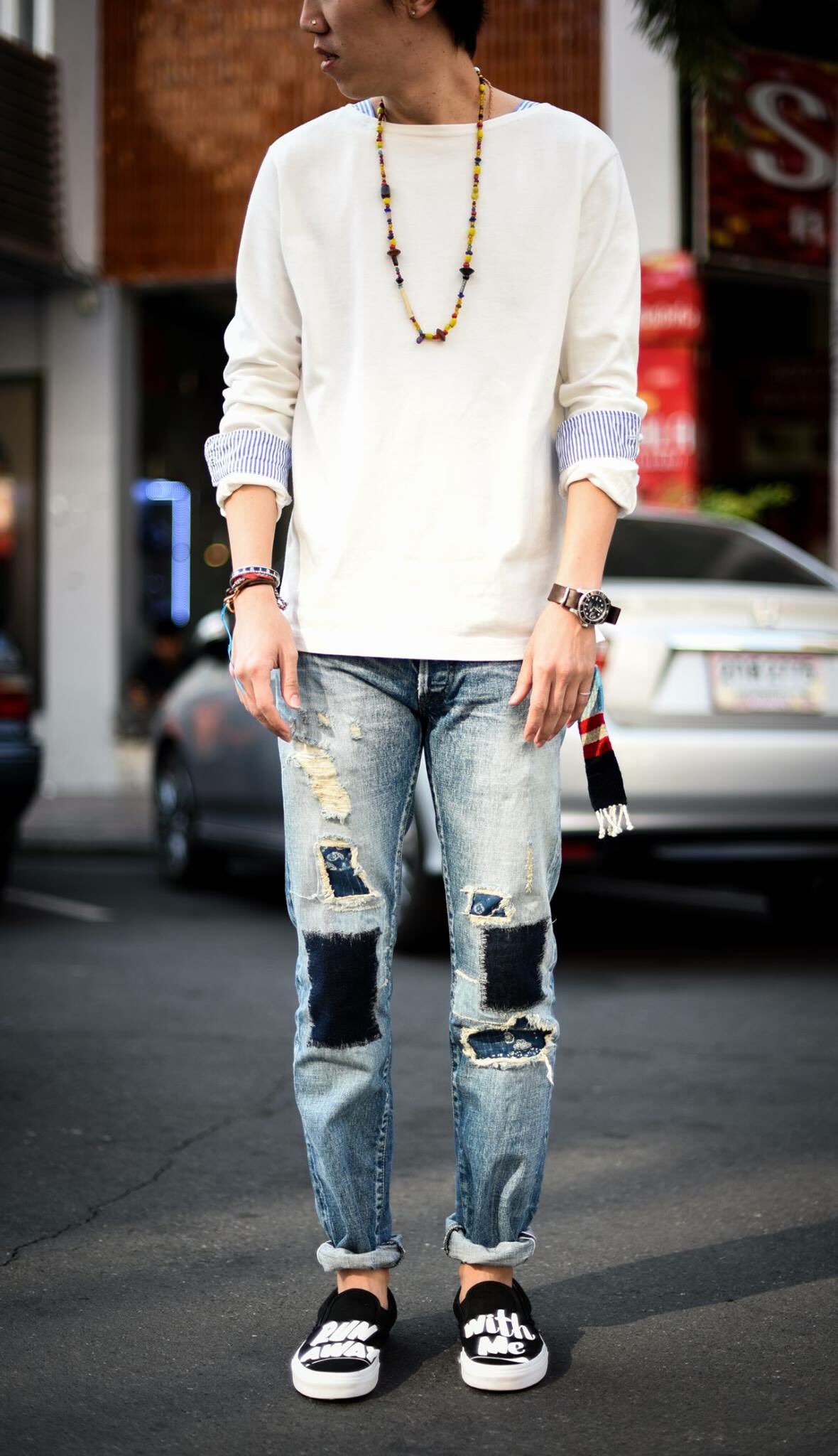 国内外の人気集結！ 未使用 SHAREEF change skinny denim フェイド