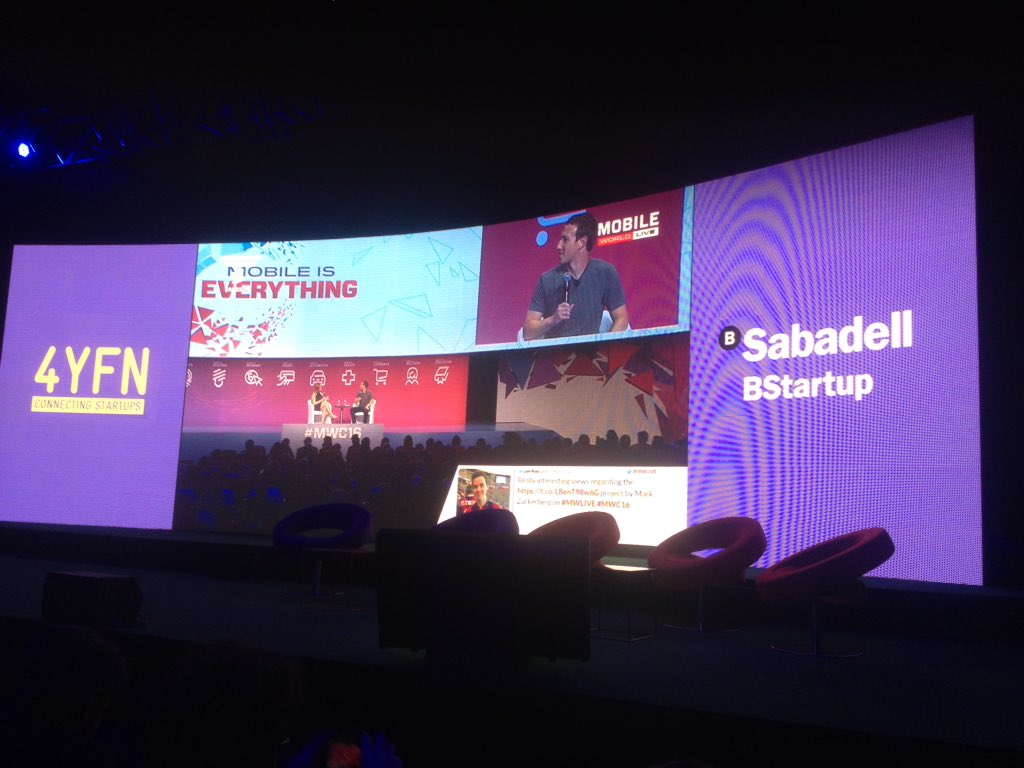Franciscogp's tweet photo. #marczuckerberg explaining his will, to connect everyone in the world by internet #MWC16 #4YFN2016 https://t.co/EoTeNOsYY8