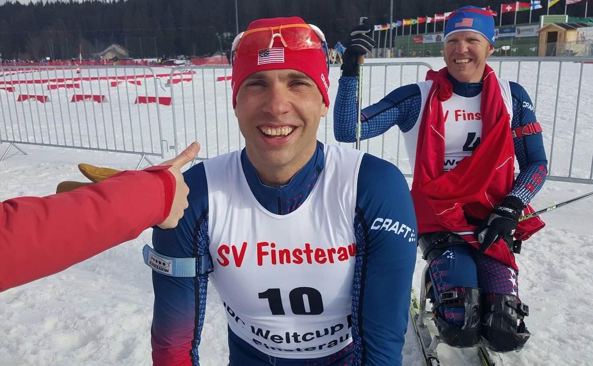 1st podium in @IPCNordic World Cup Finsterau has @ASouleUSA smiling big! <a href="/USBiathlon/">US Biathlon</a>  <a href="/USParalympics/">U.S. Paralympics</a> #TexasBiathlon