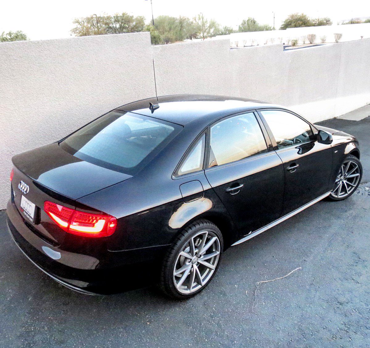 audihenderson's tweet photo. A #MythosBlack #Audi #A4 with #BlackOptics! #AudiHenderson #StylePackage https://t.co/IRhMw98lWv