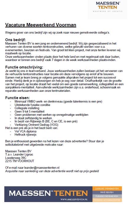RoderickvdHoek's tweet image. #collega #vacature #buitenwerken #uitdaging #team #logistiek #voorman #MaessenTenten @Events_NL