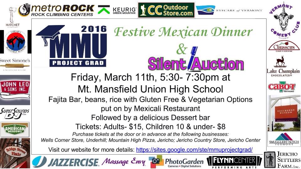 MMU_ProjectGrad's tweet image. Mexican Dinner &amp;amp; Silent Auction, March 11th #CougarNation #classof2016