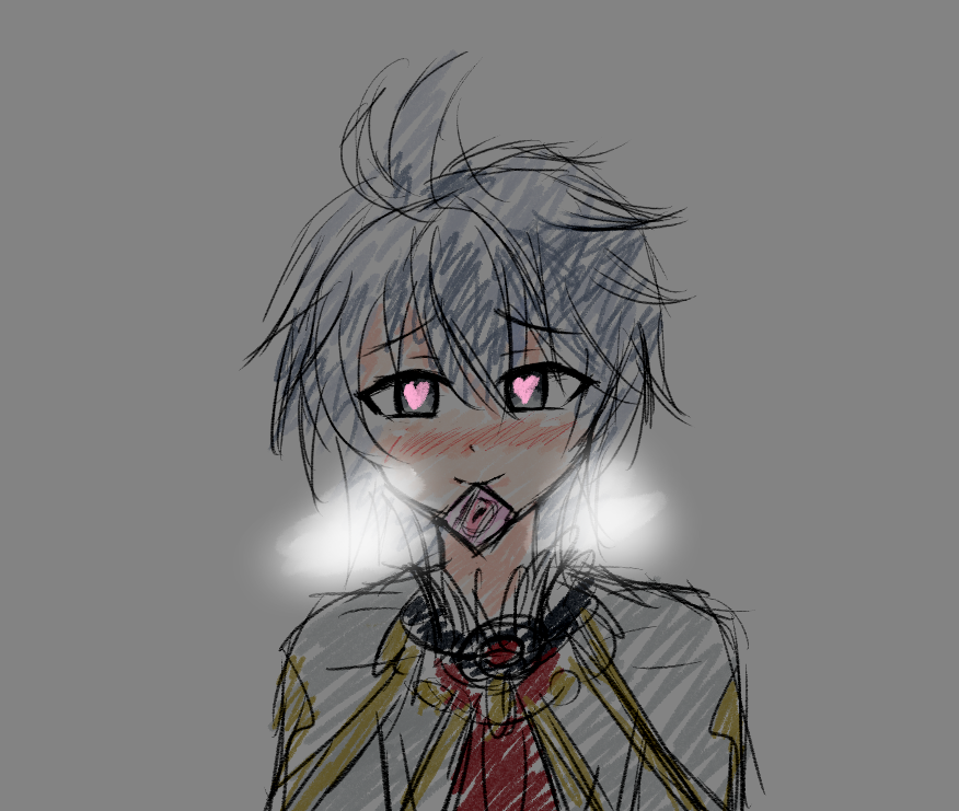 「落書きルクス君初描きキャラに咥えゴムさせるという、うーん、この・・・ 」|ヒロハマ・ユートのイラスト