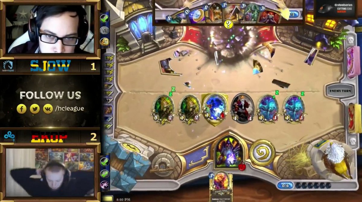 hscleague's tweet photo. A sad moment for @LiquidSjow as he gets eliminated from our tournament, while @Ekop1337 advances to the semifinals. https://t.co/X6SKpvM6Bk