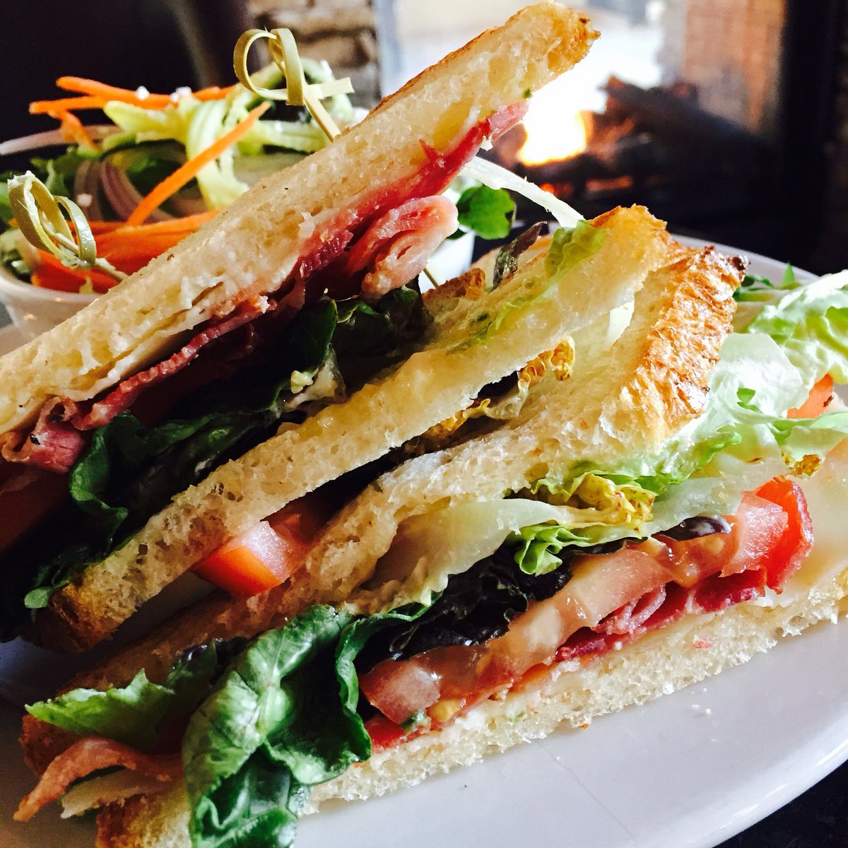 Today's lunch special is a spicy BLTC. One of our favorites kicked up a notch with our own jalapeño aiole $10.95