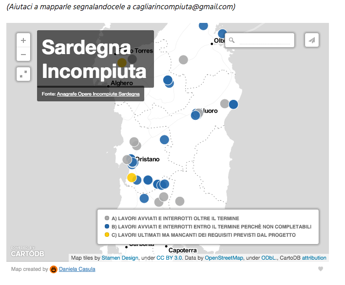 insopportabile's tweet photo. Interessante progetto per segnalare le opere incompiute in Sardegna. Li aiutiamo? https://t.co/pblwqyuOzN https://t.co/GzPRYMZQVW