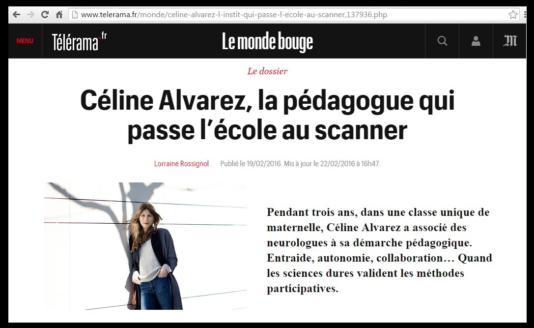 Céline Alvarez, l'instit qui passe l'école au scanner