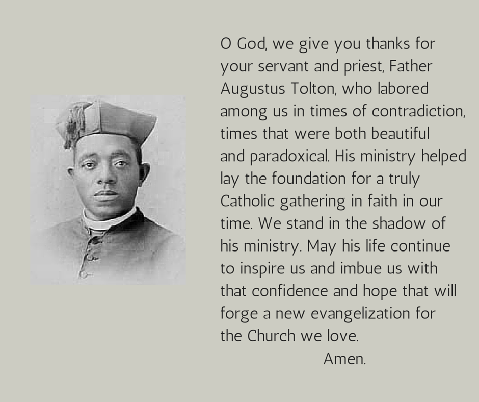 WashArchdiocese's tweet photo. Pray with us today for the cause of Servant of God Fr. Augustus Tolton. #ONEwitness | https://t.co/t7P0osoXCb https://t.co/YiAHDhzKbi