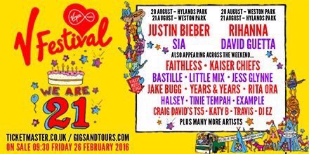 SergOnlyMusic's tweet photo. Por cierto, ya se ha desvelado el cartel del V Festival que se celebra todos los años en Londres. https://t.co/L0kkEd9NMB