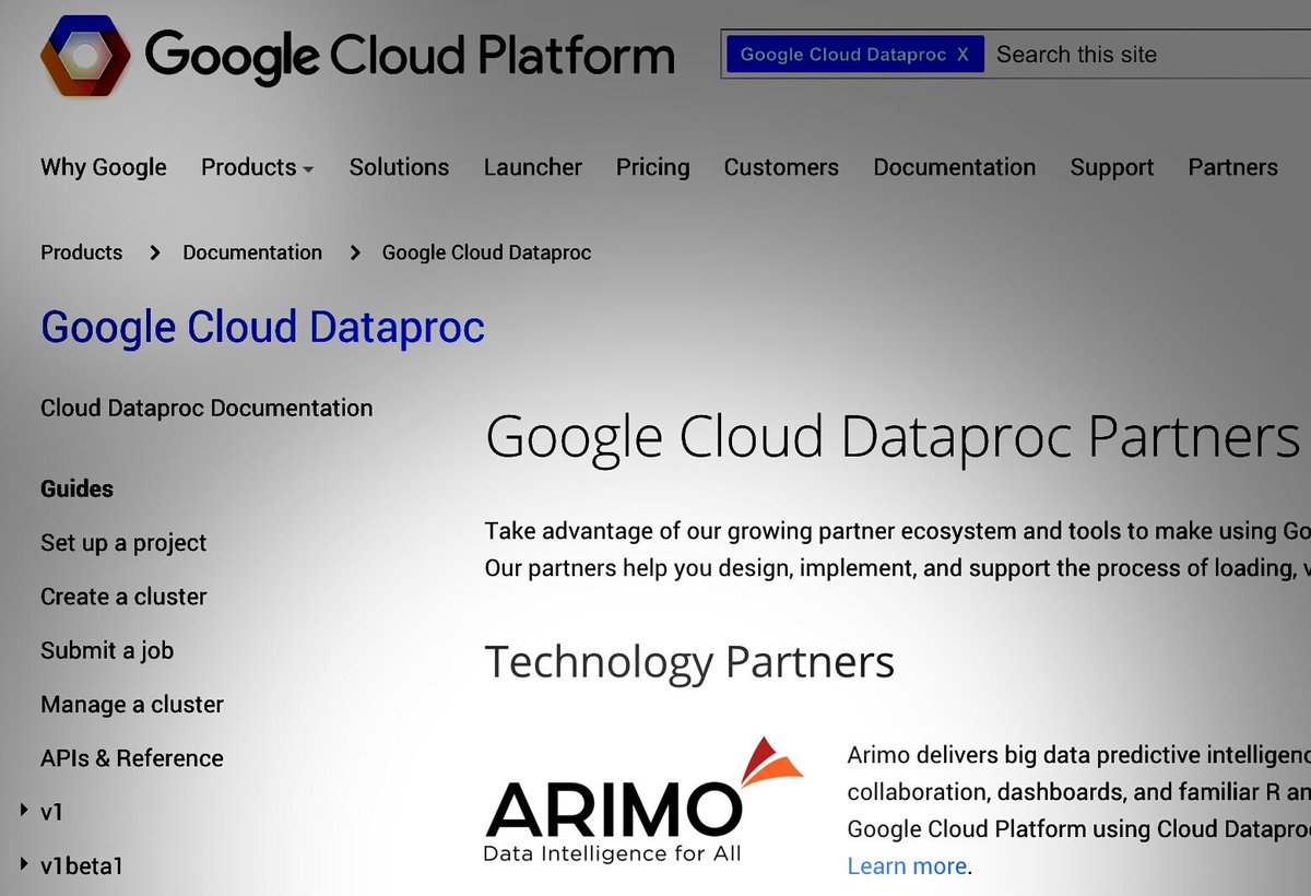arimoinc's tweet image. @arimoinc announces @ApacheSpark #PredictiveAnalytics for #BigQuery on @googlecloud ! bit.ly/1XJdhth