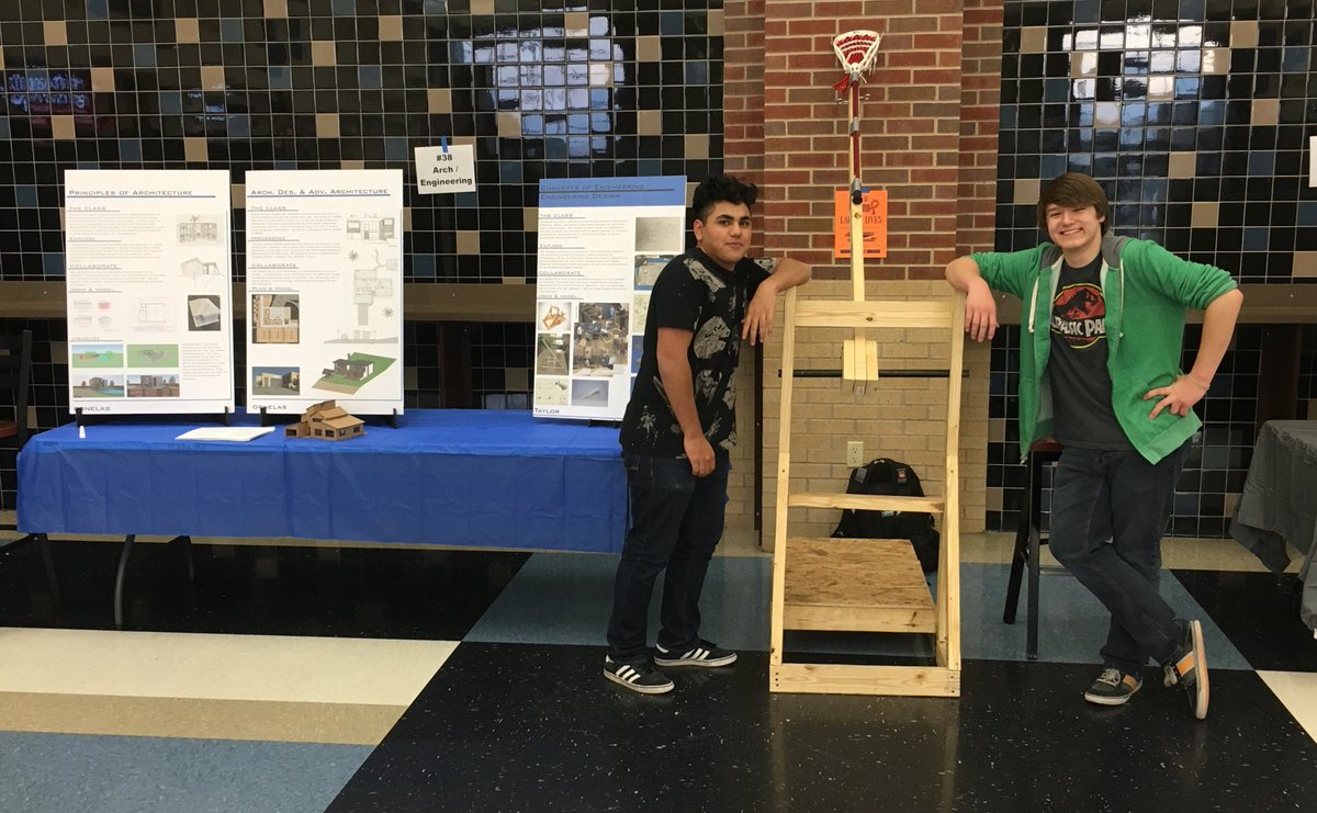 Taylor_CTE's tweet photo. @ByronNelsonHigh #nisdshowcase going on now! Stop by the #architecture & #engineering table for more info @NisdCTE https://t.co/5xp0Y3XjJq