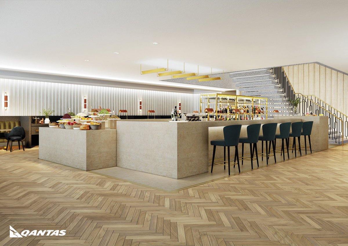 Qantas's tweet photo. London is the location for our next flagship global lounge. Take a peek! https://t.co/6OlNGAdH9t https://t.co/dxnjyi234s