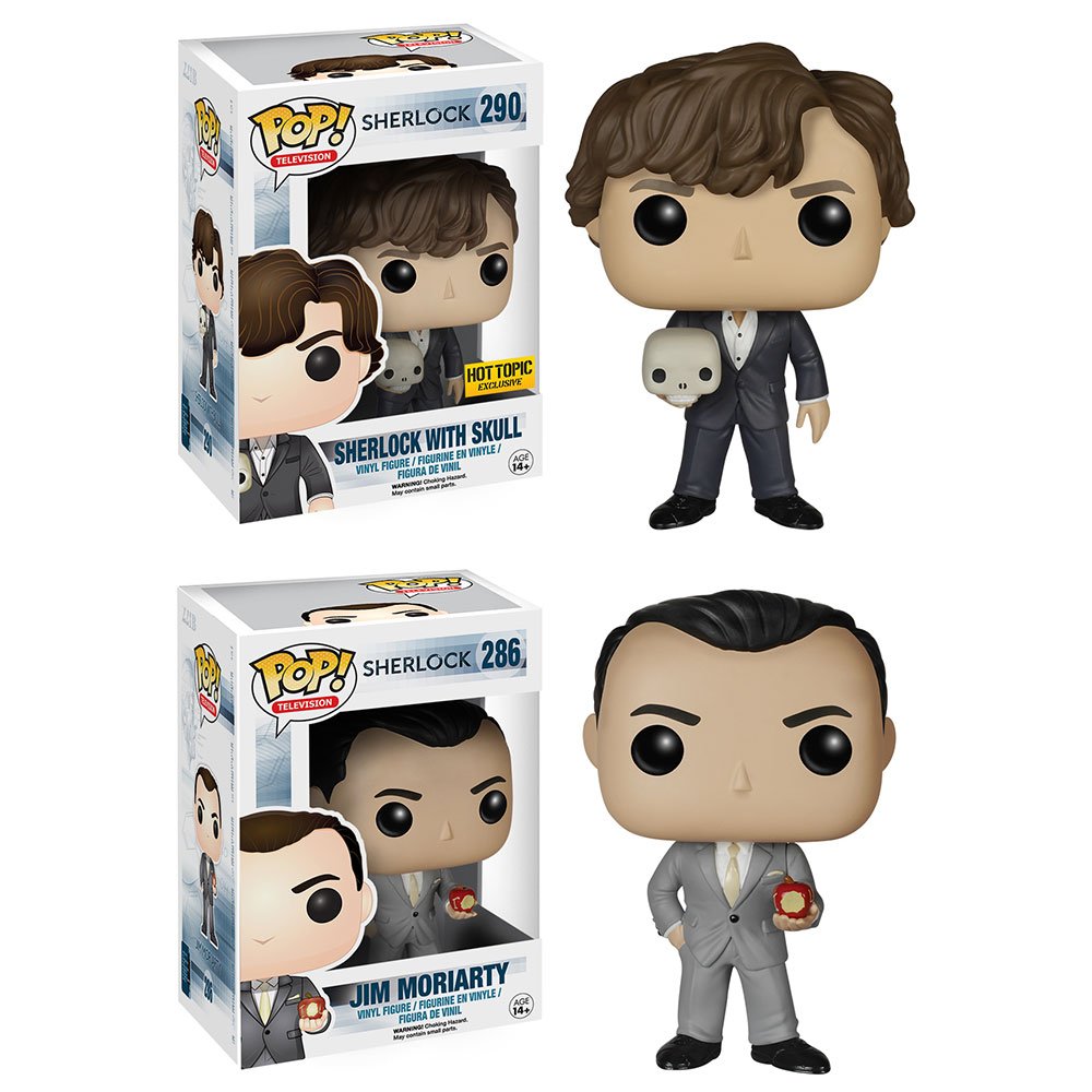 OriginalFunko's tweet photo. RT &amp; follow @OriginalFunko for a chance to win a @HotTopic exclusive Sherlock with skull &amp; Moriarty Pop! prize pack! https://t.co/aD95AKh6t3