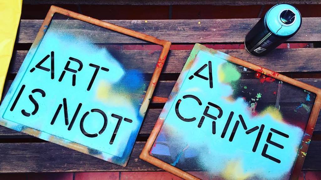 StArtEverywhere's tweet photo. Art is not a crime 53/366 #focusbcn2016 #365_titetitid #365project #spray #secle #taller #martillo #stencil #street… https://t.co/cCP9Tchddc