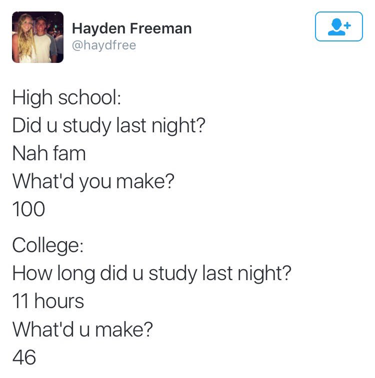 byreIatable's tweet photo. high school vs college https://t.co/rGTOEUkiss