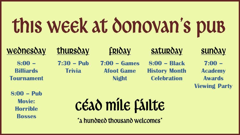 donovans_pub's tweet photo. This week @colgateuniv Donovan's Pub https://t.co/cIpOIBE6fP