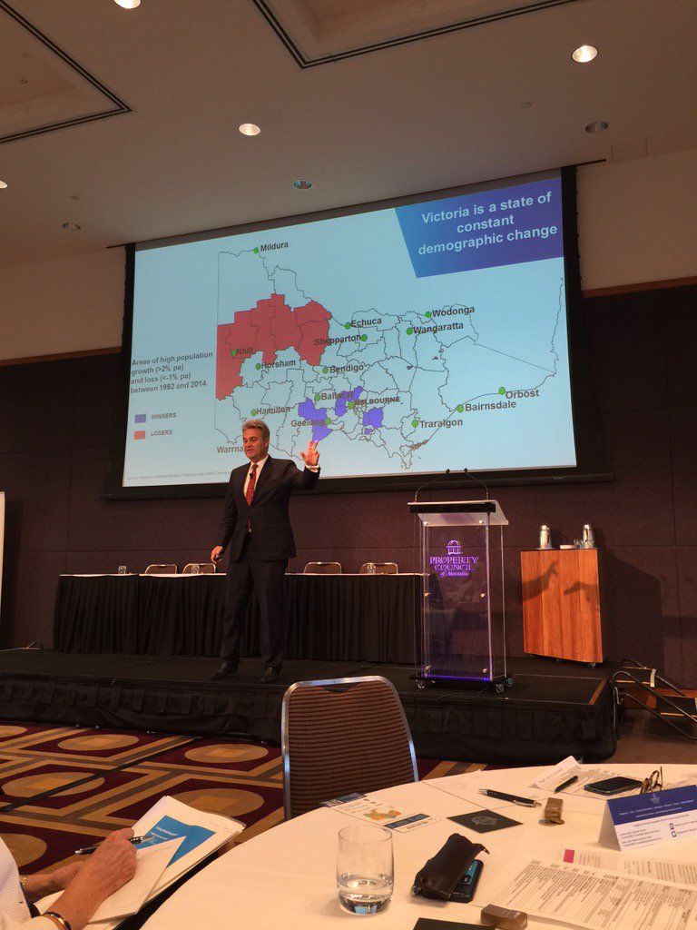 AgedCareGurus's tweet photo. @BernardSalt dazzling with demographics @propertyozVIC #PropAus https://t.co/6YK0qXepVp