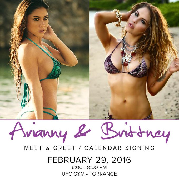 Come meet @BrittneyPalmer and I feb 29! @ufc gym Torrance ! https://t.co/nkGBKo0pSi