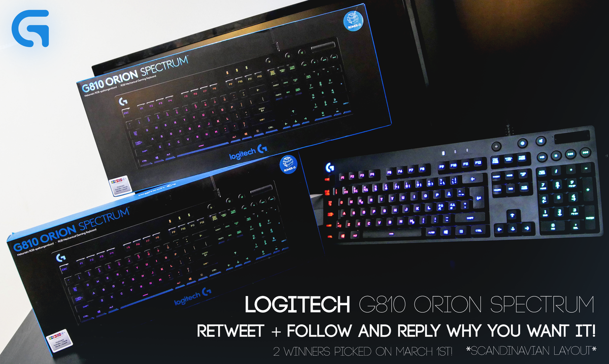 HazardousYT's tweet photo. Contest with @LogitechG - chance to win the brand new "G810 Orion Spectrum" Keyboard! (Follow instructions in photo) https://t.co/thoALn682M