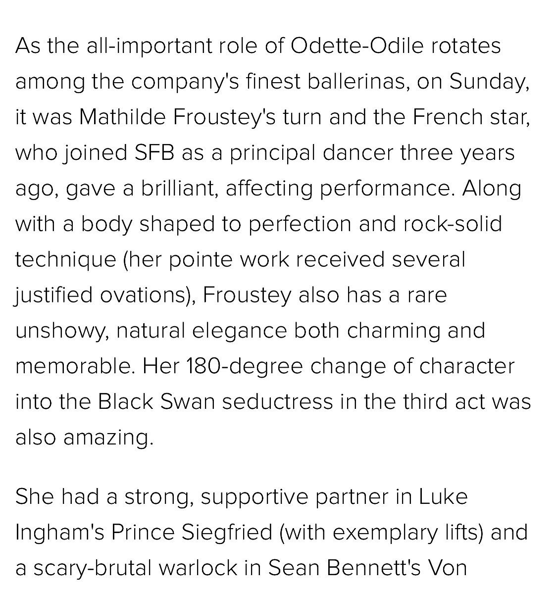 lapetitefrench_'s tweet photo. Yay!!! My first review on Swan Lake! Thank you very much @sfexaminer !! #ilovemyjob #swanlake https://t.co/FSiSAvGk6n