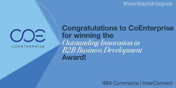 shefaligaur's tweet photo. Congratulations @CoEnterprise! #NewWayToIntegrate #b2bintegration #MFT #filegateway @ibmcommerce https://t.co/2nKsP7PT31