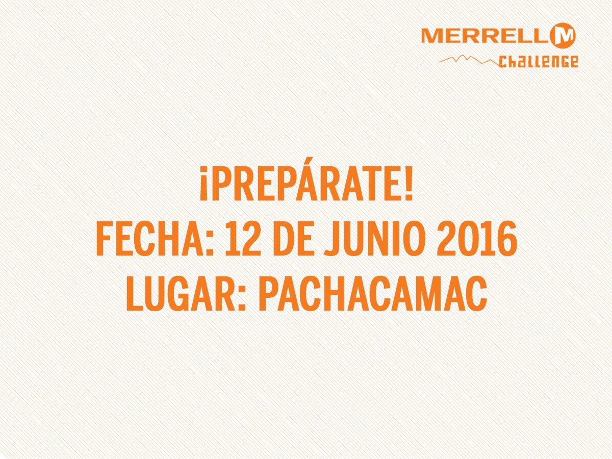 merrellperu's tweet photo. Lo que tanto esperabas! 

Este 12 de junio del 2016 vamos con todo para la nueva edición del #MerrellChallenge https://t.co/Obs1zHs1Xi