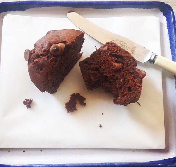 Chocolate Goodness Muffins - For days when you need simplicity, chocolate and goodness. hudsonandrocket.com/2016/02/23/cho…