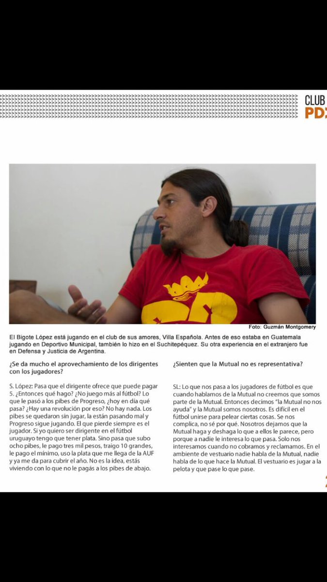 sinjugadoresNF's tweet photo. Excelente nota de @Pordeciralgoweb  a @taponesdefierro y al Bigote López. #sinjugadoresnohayfutbol https://t.co/3BDR48GBZd