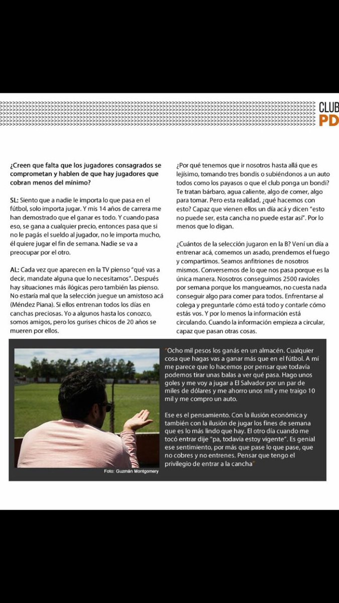 sinjugadoresNF's tweet photo. Excelente nota de @Pordeciralgoweb  a @taponesdefierro y al Bigote López. #sinjugadoresnohayfutbol https://t.co/3BDR48GBZd