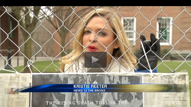 IGsolidarityNET's tweet photo. .@ManhattanEdu students make mock border wall | via @News12bx | https://t.co/uGpcHO0Ddb #Pope2Border https://t.co/gXekgemVHs