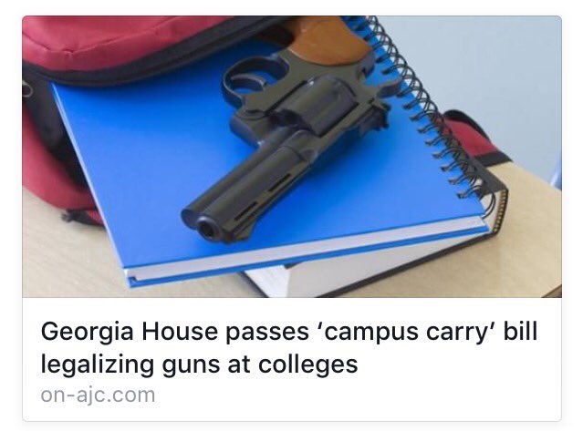 iMajorWish's tweet photo. So, this happened today. Smh. Not good news at all. #GaPol #NoCampusCarry #HB859 https://t.co/vFGfRwLAJ4
