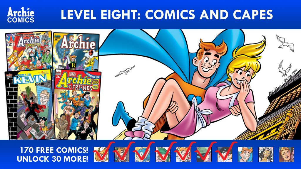 ArchieComics's tweet photo. Level 7 Complete! Get more free comics when this tweet reaches 100 retweets! #ArchieUnlocks https://t.co/nomka2HlpM https://t.co/L08ErGufuS