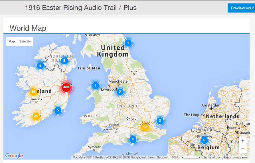 TheRisingTrail's tweet photo. we had some crazy download activity today. Big Thank you to all that have downloaded our app. #dublin1916 #1916app https://t.co/nUYP6YrFfV