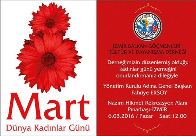Izmir_Balgoc's tweet photo. 6 Mart Pazar günü KADINLAR GÜNÜ yemeği düzenlenecektir https://t.co/ditrXwMUDg https://t.co/JBbVuFS1Nx