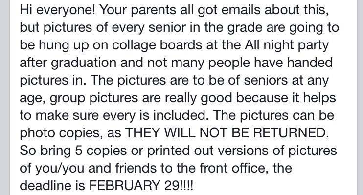 SHS2016StuGov's tweet photo. BRING IN PICTURES FOR THE ALL NIGHT PARTY 🤗🎉 https://t.co/tIRbNrQZSm
