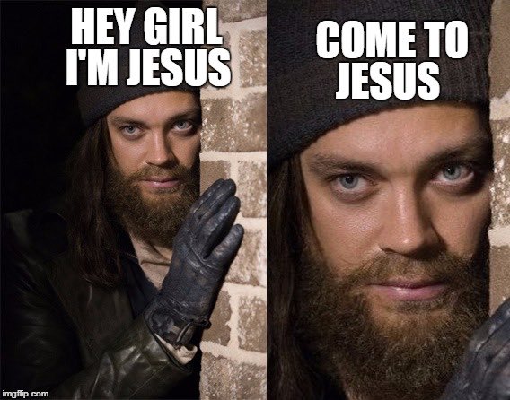 Hey girl. Eye see you. #TWD #WalkingDead #Jesus #TWDFamily <a href="/TheWalkingDead/">The Walking Dead</a>