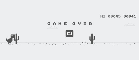 an9r3a's tweet image. &amp;lt;3 Awesome #emptystate!! My internet connection failed and #Chrome invited me to play this #dinosaur #game #UX #UI