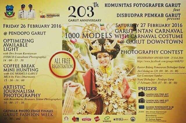 Wilujeng enjing.. Preman Pensiun mensupport &amp; hadir di Photography Contest 203th Garut Anniversary