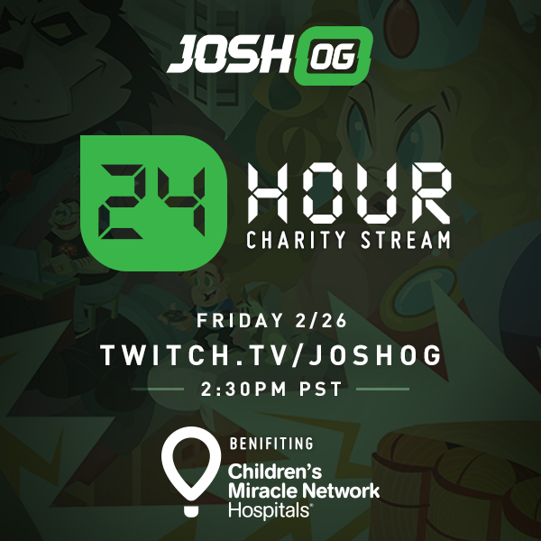 JoshOG's tweet photo. 24 HOUR STREAM HYPE! 

Ducks, lets come together and help children in need! @ExtraLife4Kids

More info soon! https://t.co/6I2qIzY3FU