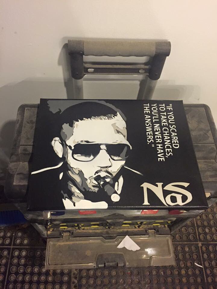 reph_paint's tweet photo. "If your scared to take chances, you'll never have the answers." #nas #queens #art #rephpaint https://t.co/nLJsFGSM3p